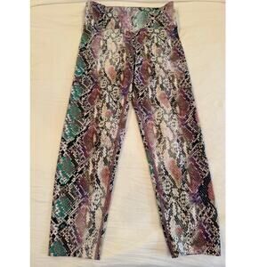 Spandex pastel snake print leggings